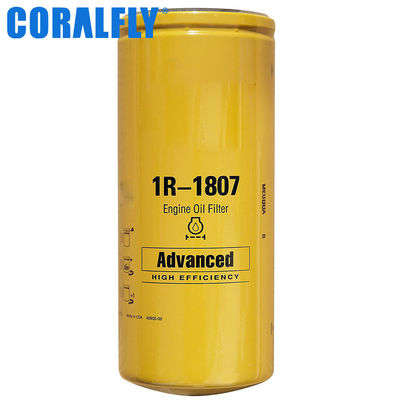 Filtro de óleo de Caterpillar da referência do motor diesel 1R1807 do caminhão 21 mícrons