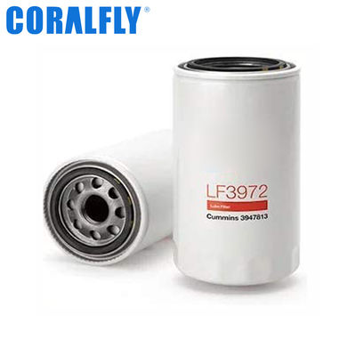 Máquina escavadora Diesel Engine O filtro de óleo lubrificante Fleetguard Lf3972