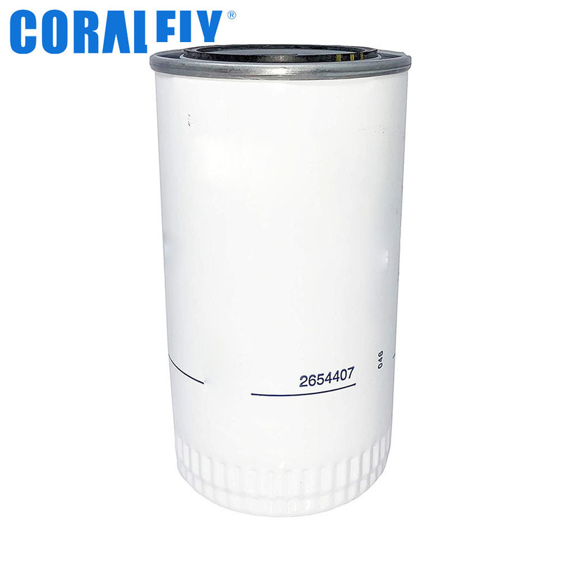 Filtro de óleo 2654407 Perkins Oil Filter For Excavator de 48 mícrons