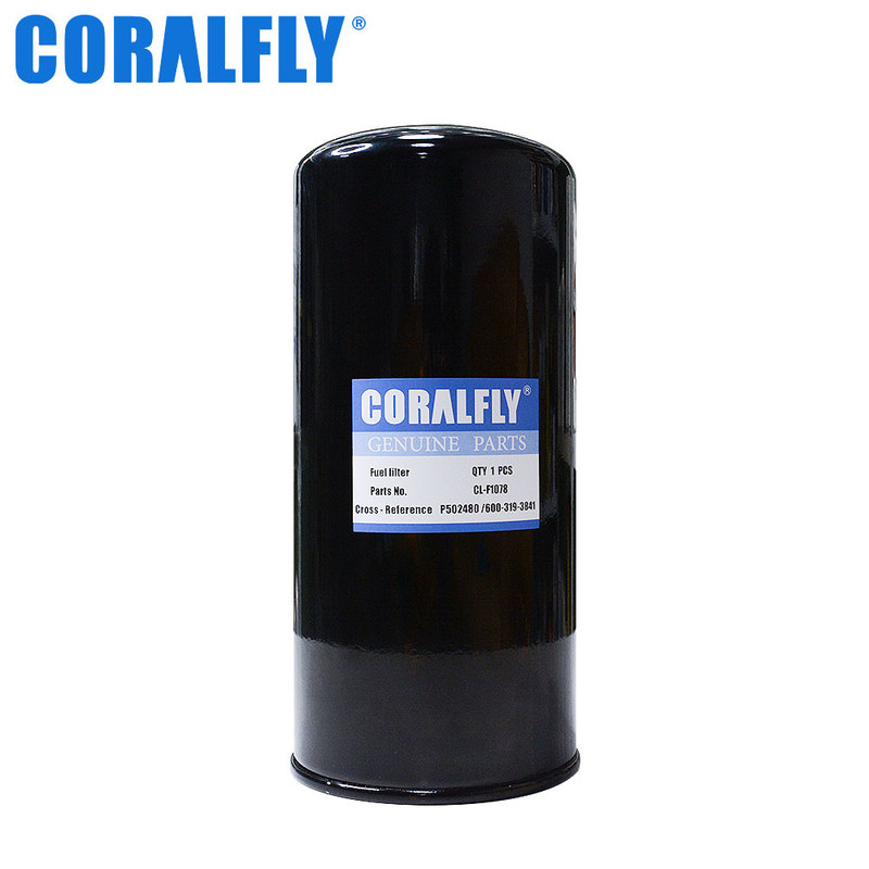 Rotação do filtro de combustível do motor diesel de CORALFLY P502480 sobre