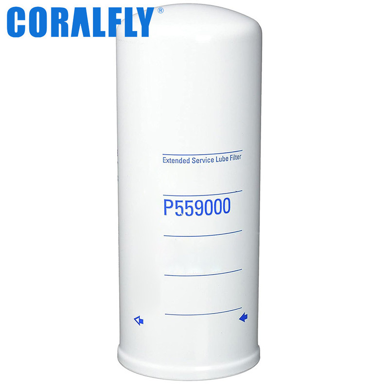ISO9001 Filtro de óleo P559000 Referência cruzada para CORALFLY