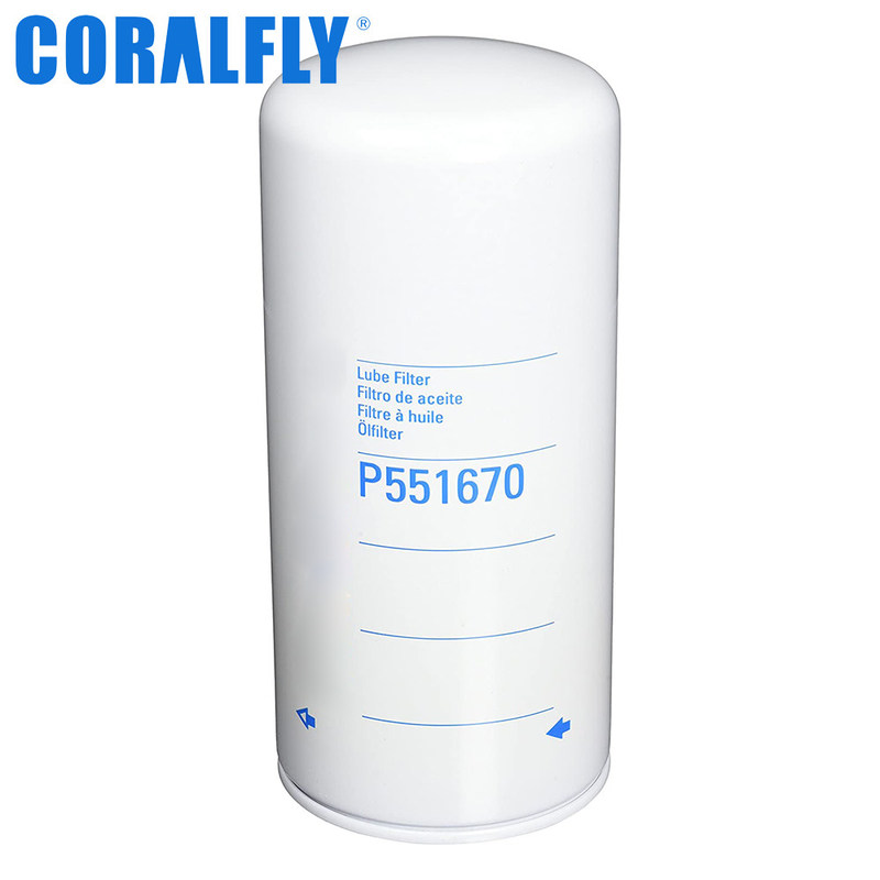 Trator P551670 para filtro de óleo CORALFLY para CUMMINS 3313279