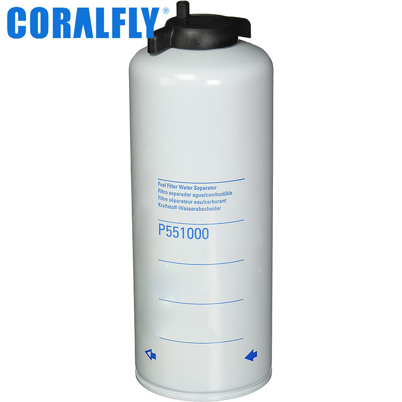 P551000 Filtro de separador de água de combustível para motores de escavadeiras e caminhões para filtro CORALFLY