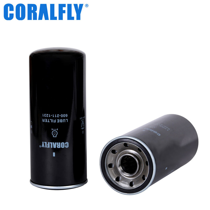 21 mícrons 600 211 1231 filtros de óleo de KOMATSU para CUMMINS 3313279