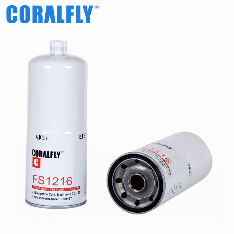 Filtro de combustível FS1216 de Fleetguard do motor diesel do OEM de Coralfly